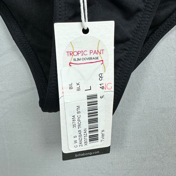 Billabong Zanzibar Tropical Side Tie Bikini Bottom Large Slim Coverage Beads - Picture 7 of 7